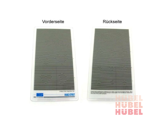 Optotypen-Sehtafel nach Dr. Mojon