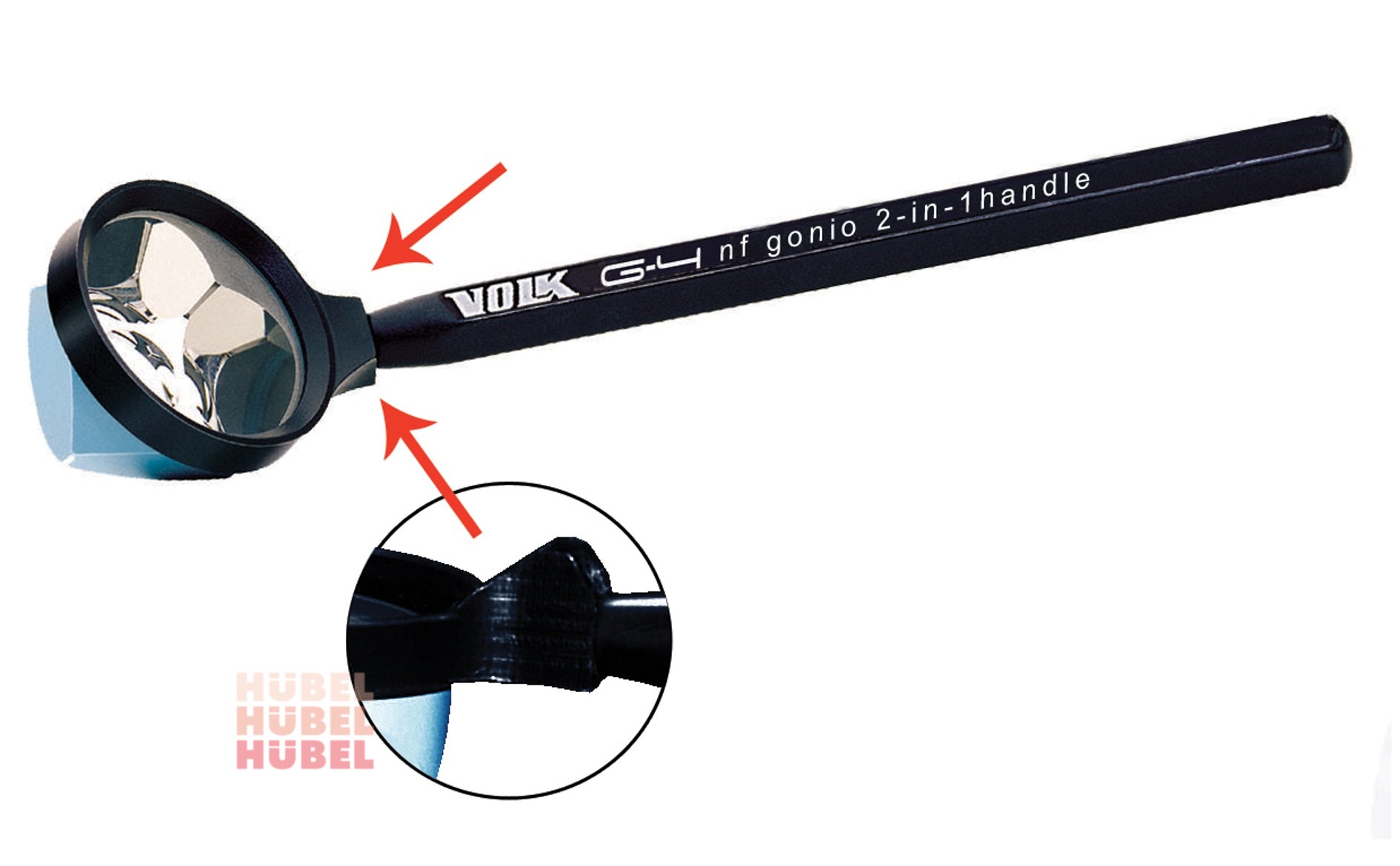 Volk Laserkontaktglas Gonio G-4 mit Haltegriff